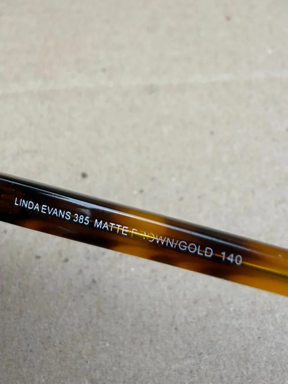 Linda Evans 385 Matte Brown/Gold Eyeglasses Frame Only 54-19 140